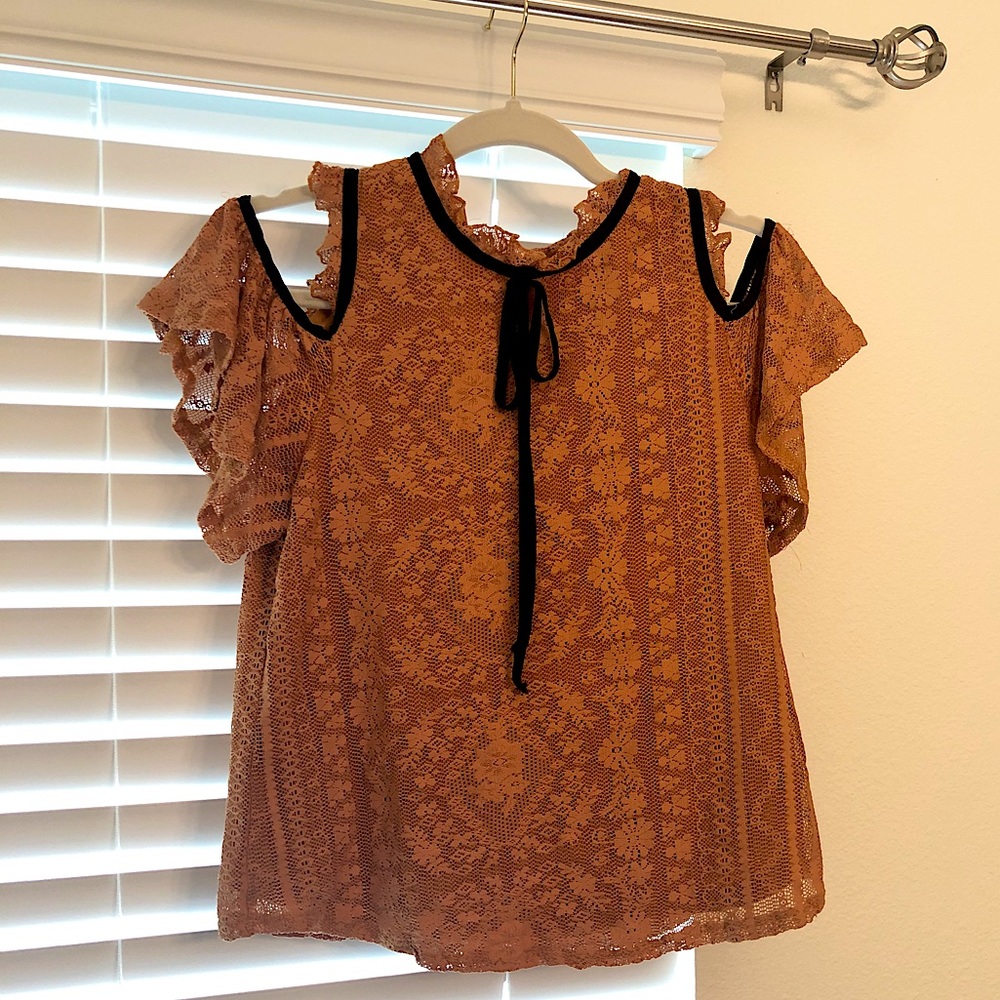MERAKI Vintage Style Lace Top